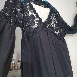 Stylish Black Lace Top